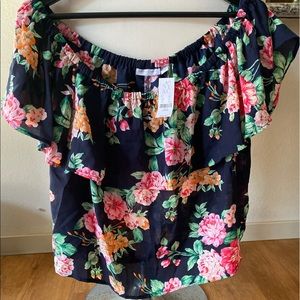 NEW** Floral blouse crop top!
